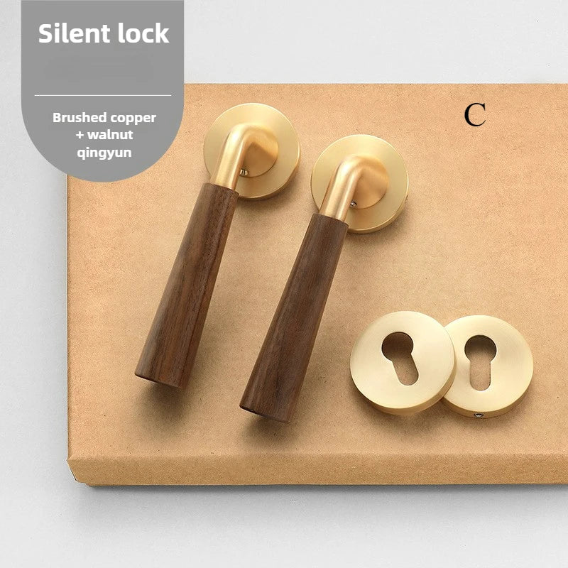 Walnoir Retro Houten Deurslot