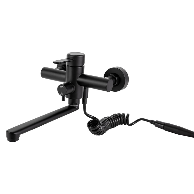 AquaFlex Wandkraan met Zijspuit – 360° Draai