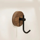 Houten Walnoot Hangende Hanger – Zwart of Wit | Decoratief & Praktisch