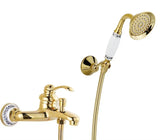 Luxe Gouden Badkraan met Kristalaccenten