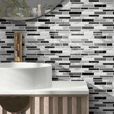 LuxeMarmer Zwart-Wit Marmerlook Wandstickers