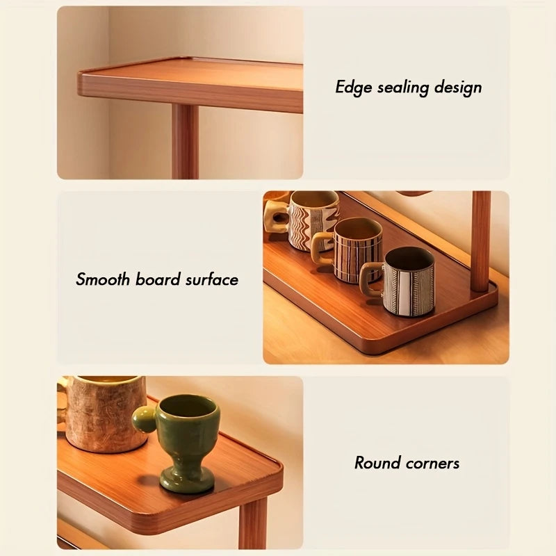 BambuCasa 2-Laags Houten Opbergrek