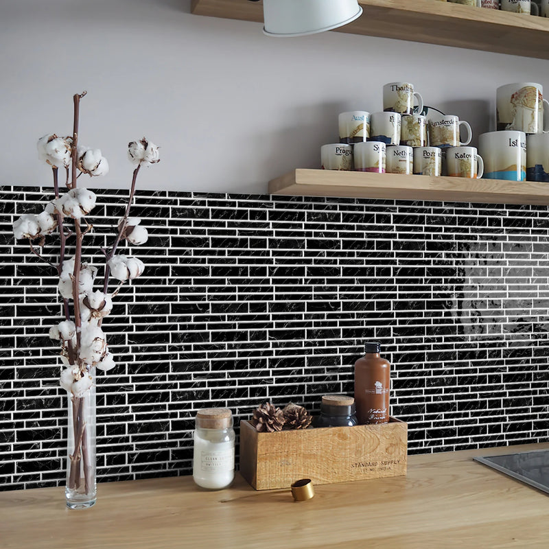 LuxeMarmer Zwart-Wit Marmerlook Wandstickers