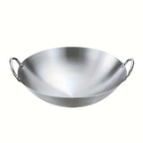 ChefMaster – Grote RVS Wokpan met Dubbele Handgrepen