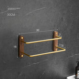 Dubbele Handdoekstang – Wandmontage | Hout | Met Haak | Natuurlijke Afwerking