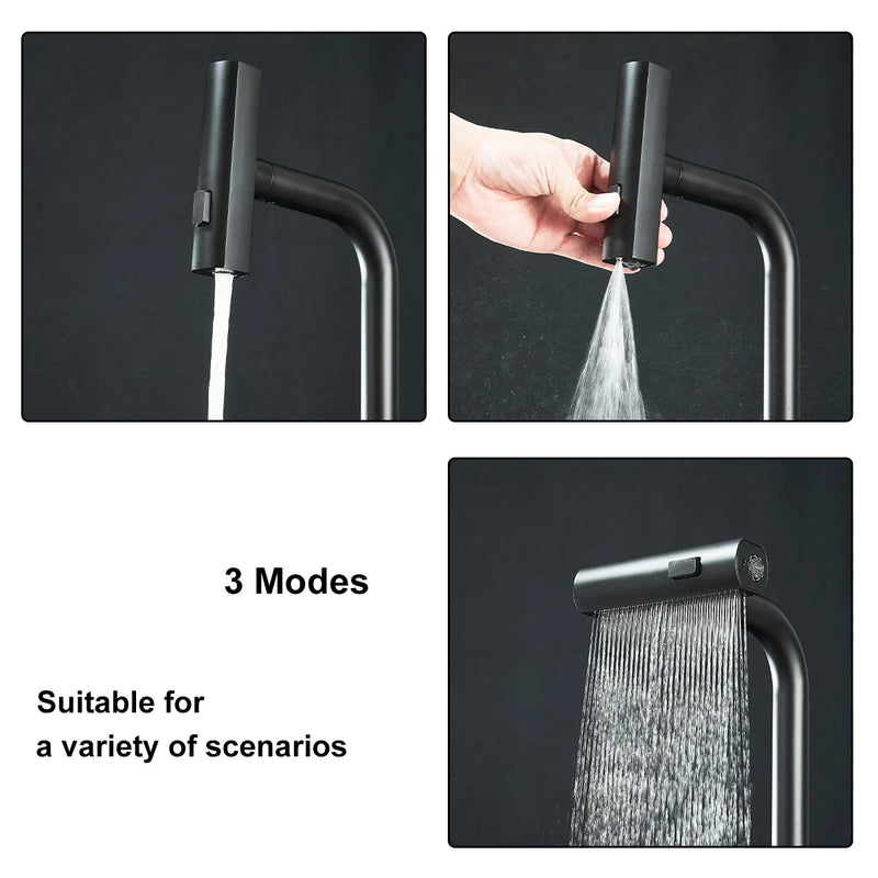 SteelFlex Gun Gray Uittrekbare Keukenkraan