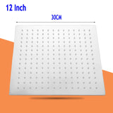 Vierkante Regendouchekop | Roestvrij Staal| Hoge Druk | Plafondmontage