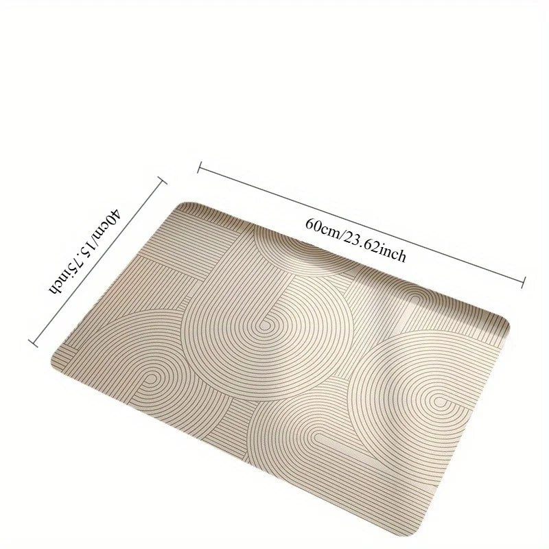 StoneDry Diatomee Badmat – Superabsorberend, Antislip & Sneldrogend – Voor Badkamer, Toilet, Keuken of Hal