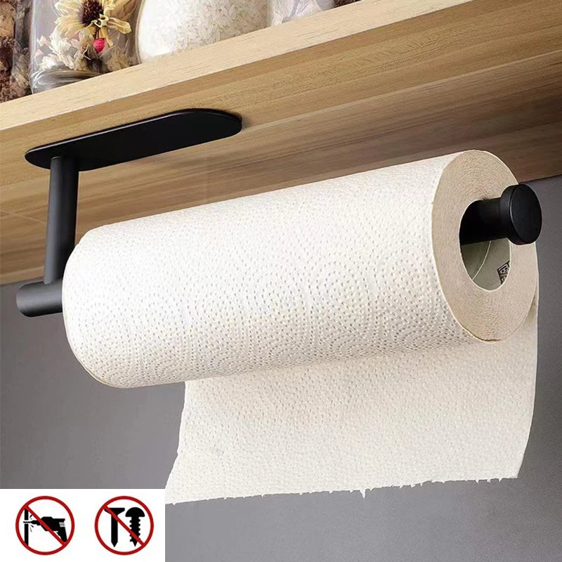 LUXROLLO - Zelfklevende RVS Toiletrolhouder (Verlengd & Zonder Boren)