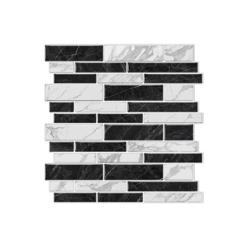 LuxeMarmer Zwart-Wit Marmerlook Wandstickers