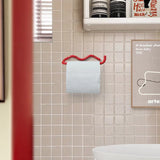 Premium Rood/Zwart Metaal Toiletpapierhouder
