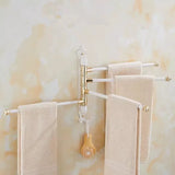 Handdoekrek | Geborsteld Goud | Aluminium | <50 cm | Antiek Gegraveerd