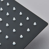 Vierkante Regendouchekop | Mat Zwart – Wand- & Plafondmontage | 360° Roteerbaar