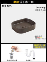 Rechthoekige Keramische Wastafel – Mat Afgewerkt | 9L Capaciteit | Bovenop het Aanrecht | Nordic Stijl