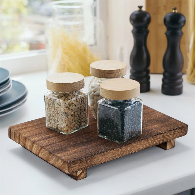 RustiTray – Houten Verhoogde Decoratieve Opbergstandaard