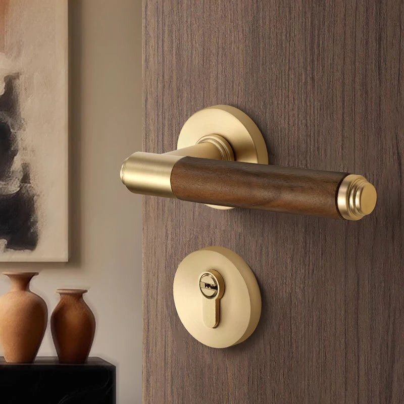 Walnoir Retro Houten Deurslot