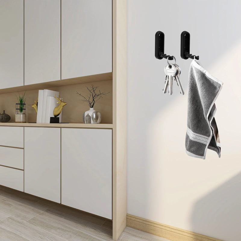 FoldMate 4-delige Set – Opklapbare Wandhaak van Zinklegering