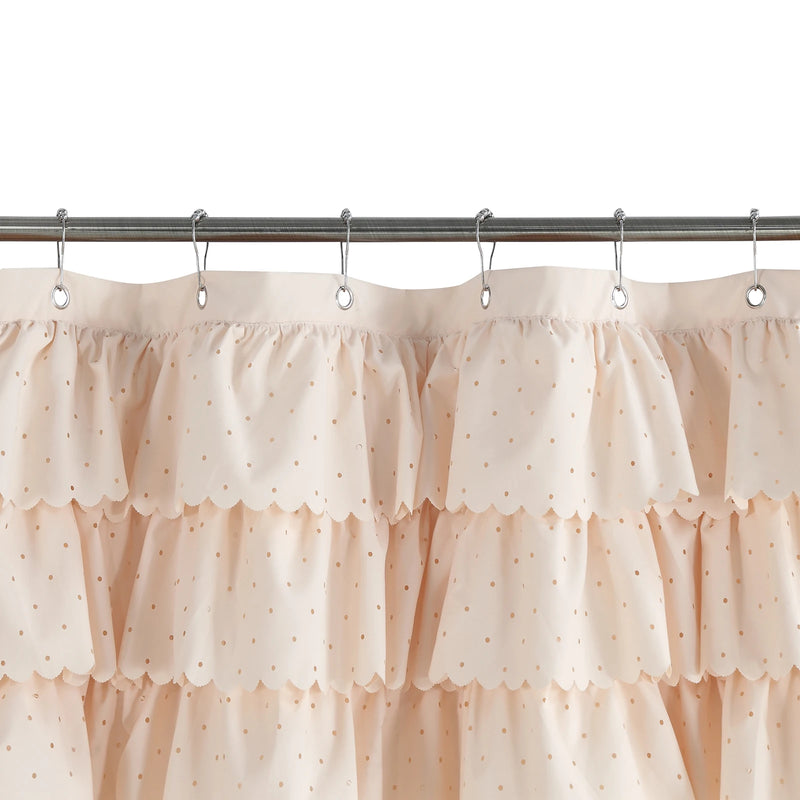 BohoChic Douchegordijn – Beige/Oud Ivoor