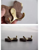 RetroButterfly Zwart Walnoot Wandhaken