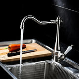 Klassieke Mengkraan | Geborsteld Nikkel | Warm & Koud Water | Enkel Handvat