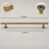 Vintage Handgehamerde Messing Kast- en Ladegrepen – Bronzen Meubelgrepen