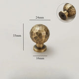 Vintage Handgehamerde Messing Kast- en Ladegrepen – Bronzen Meubelgrepen