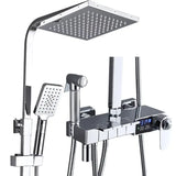 Thermostatische Doucheset – Geborsteld Goud | Messing & ABS | Verstelbare Hoogte | 20 Inch Vierkante Douchekop