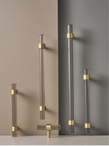 Moderne Messing & Acryl Meubelgreep