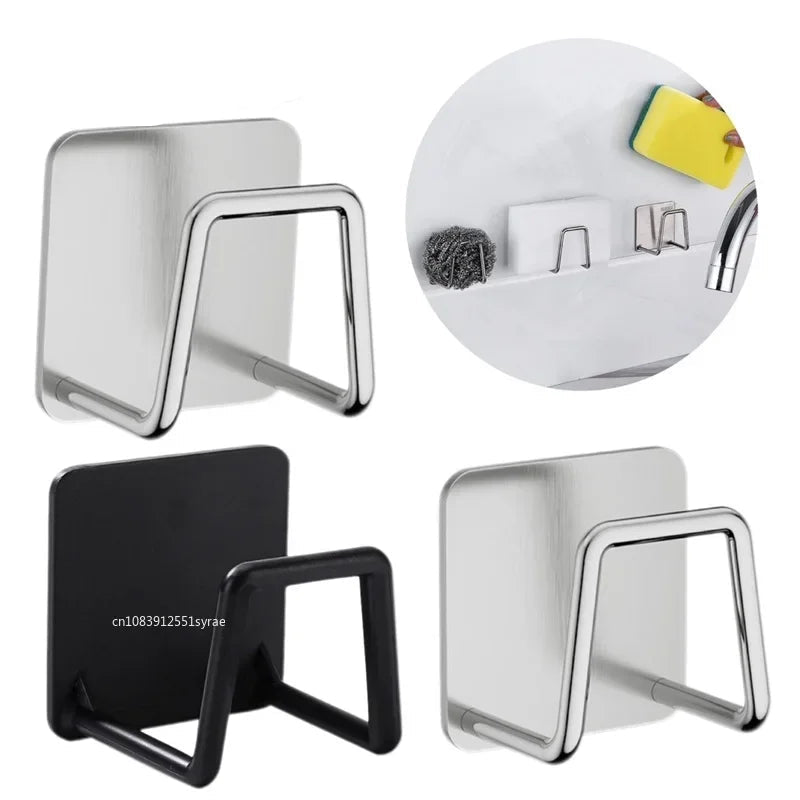 StickDry RVS Sponshouder – Zelfklevende Organizer voor Goothoek & Keukenaccessoires