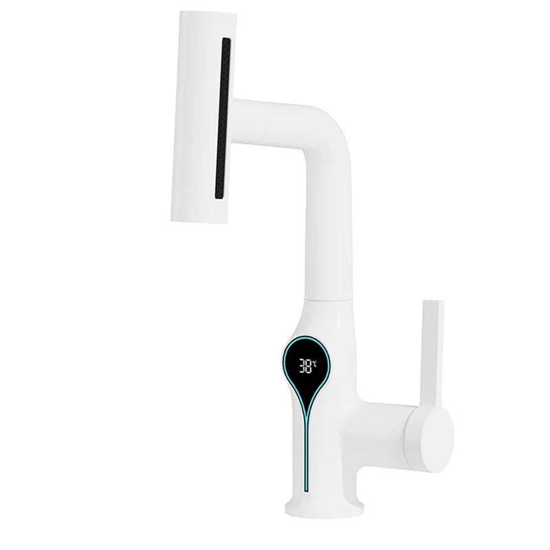 AquaGlow Waterval Wastafelkraan met Digitale Temperatuurweergave