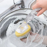 Afwasborstel Set met Spons & Zeepdispenser | Inclusief Handvat + 2 Vervangbare Sponskoppen