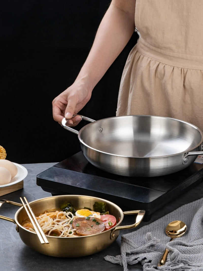 GastroPan – Roestvrijstalen Saus- & Paellapan met Handgreep