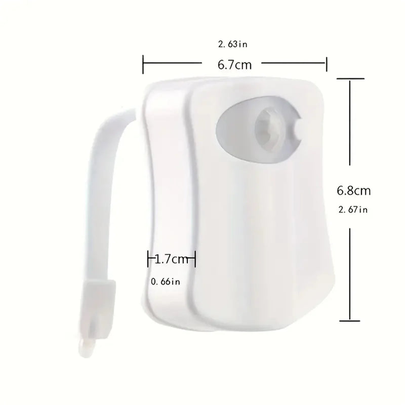 LumiSense Toilet Nachtlampje – Draadloze Bewegingssensor met 8/16 Kleuren RGB Verlichting