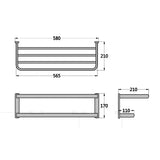 ImperialBronze Antiek Messing Badkamer Accessoireset