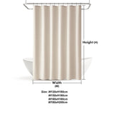 LuxeLinnen Douchegordijn – Waterdicht & Dik Imitatie Linnen