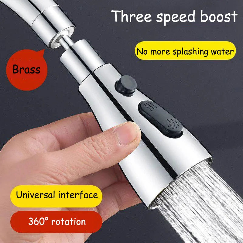 HydroFlex360 – Multifunctioneel 360°/720° Draaibaar Keukenkraan Opzetstuk met 3 Waterstanden