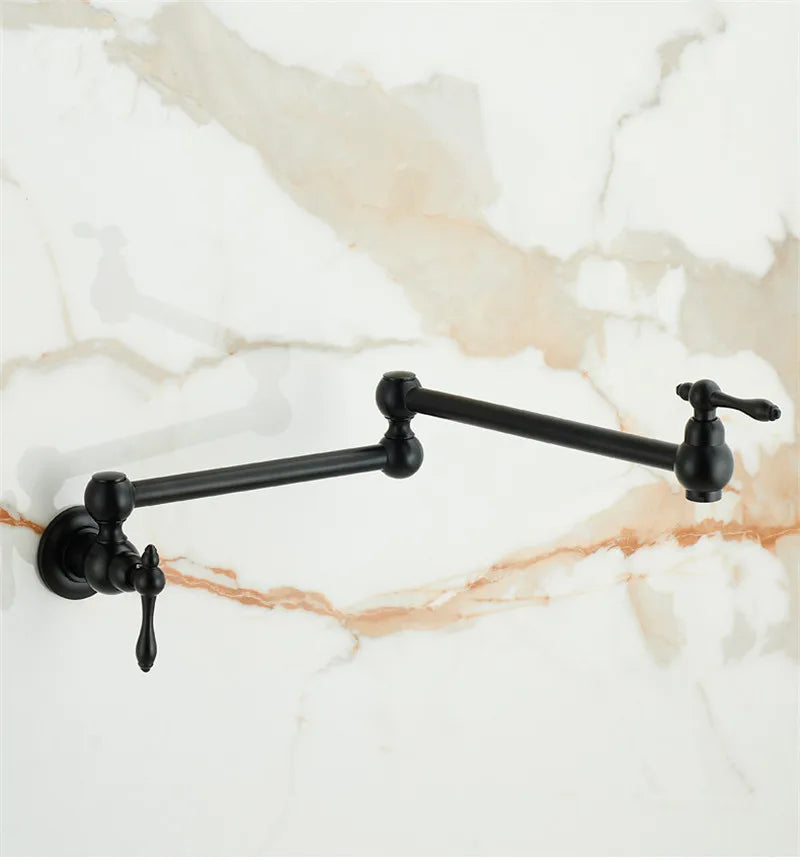 RoyalPour – Luxe Goudkleurige Uitschuifbare Pot Filler Wandkraan