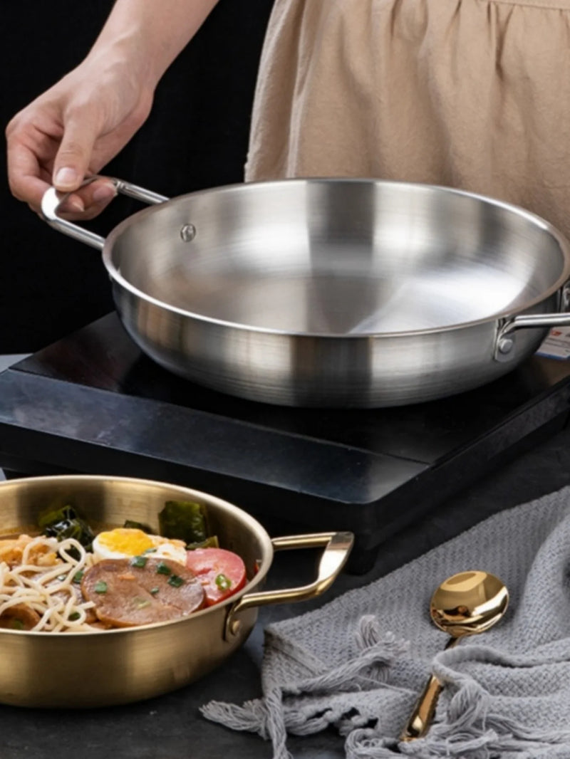 GastroPan – Roestvrijstalen Saus- & Paellapan met Handgreep