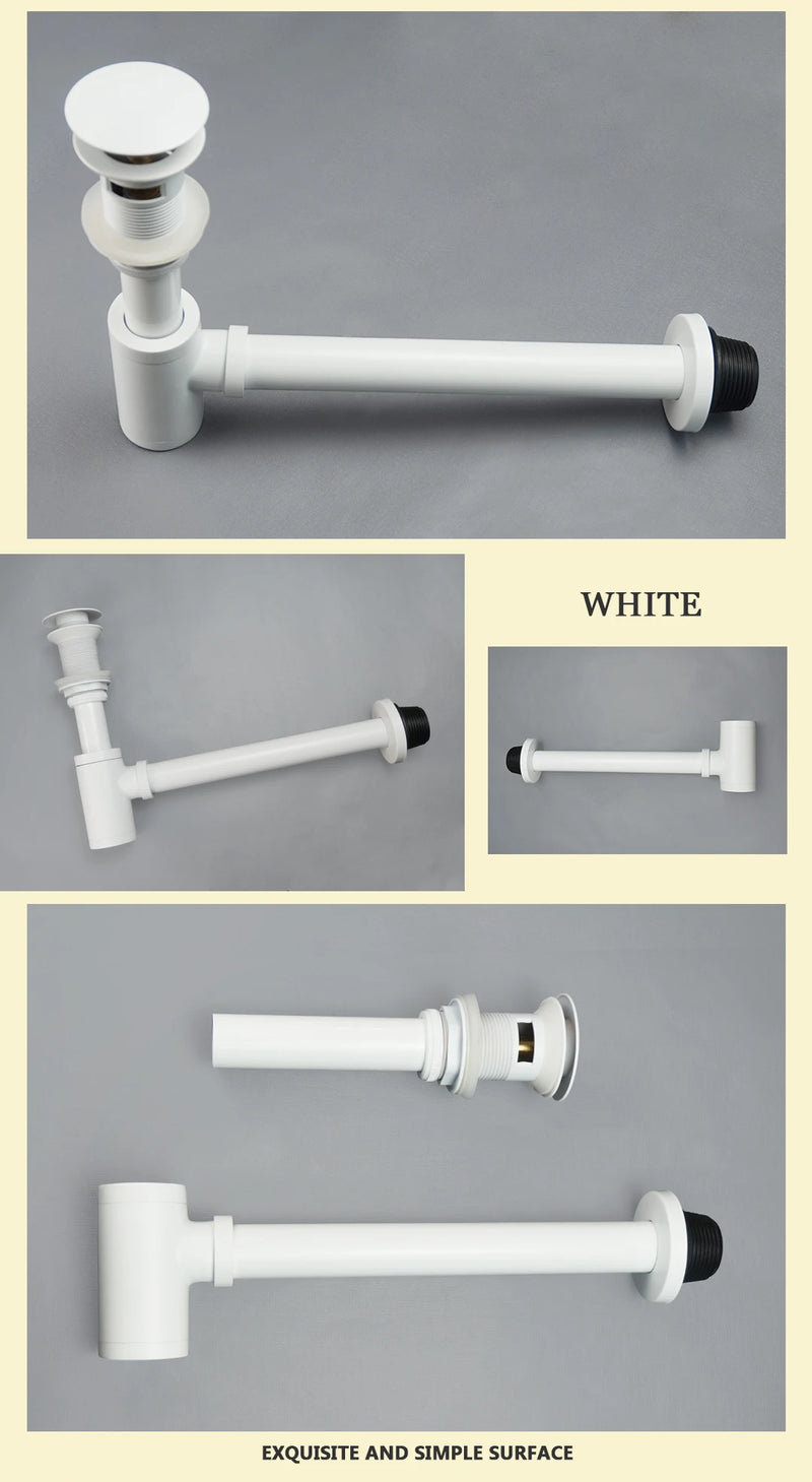 AquaStop Luxe Koperkleurige Geurvrije Sifon & Pop-Up Afvoer