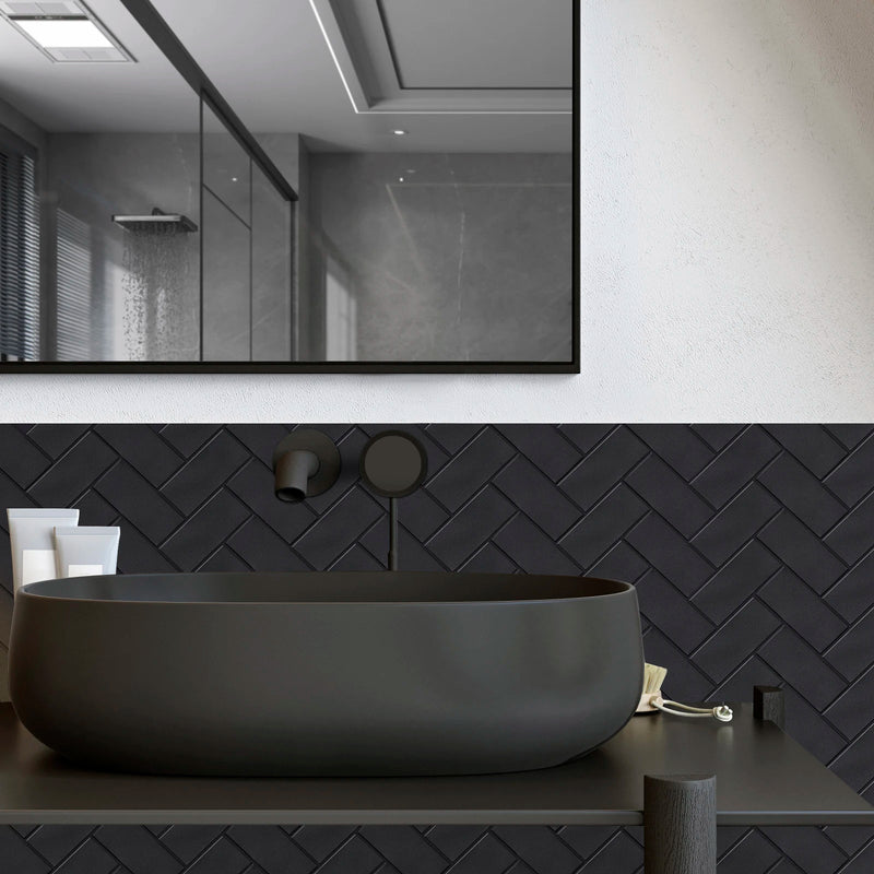 Herringbone Luxe – Zelfklevende Wandtegels