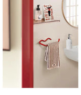 Premium Rood/Zwart Metaal Toiletpapierhouder