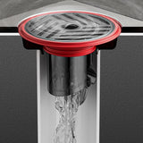 AquaShield Compacte RVS Vloerdrain – Anti-terugslag Douche & Badkamer Afvoerplug