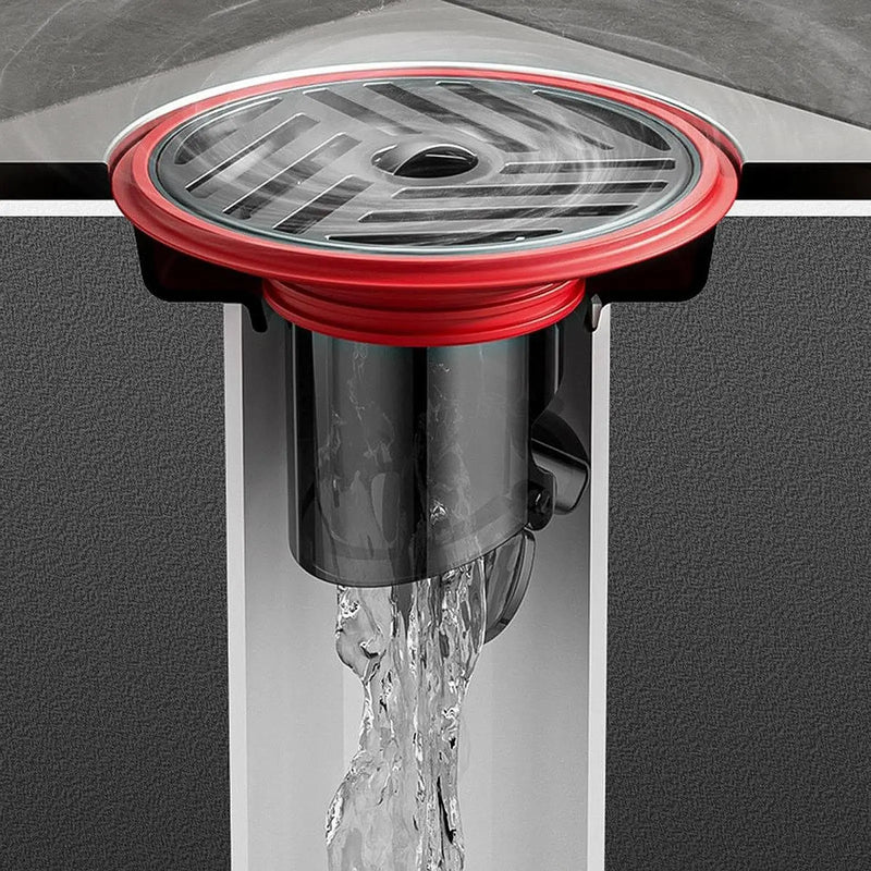 AquaShield Compacte RVS Vloerdrain – Anti-terugslag Douche & Badkamer Afvoerplug