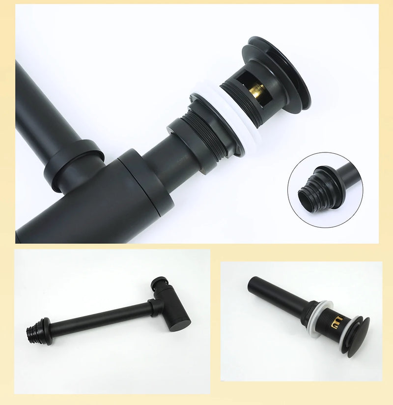 AquaStop Luxe Koperkleurige Geurvrije Sifon & Pop-Up Afvoer