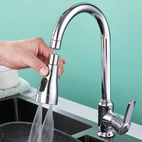 HydroFlex360 – Multifunctioneel 360°/720° Draaibaar Keukenkraan Opzetstuk met 3 Waterstanden