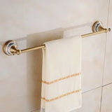 RoyalRetro Antiek Messing Badkamer Accessoireset met Porselein