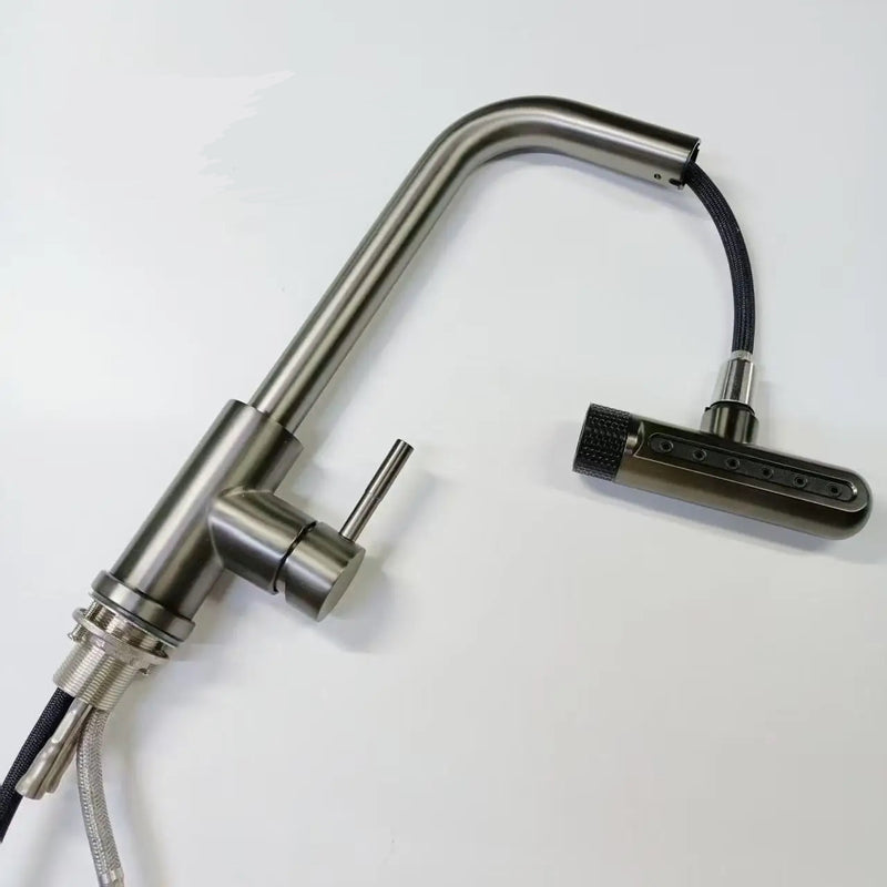 SteelFlex Gun Gray Uittrekbare Keukenkraan