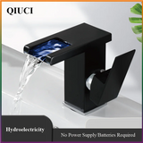 Wastafelkraan met Watervaluitloop – 2-Gats | Enkele Hendel | Keramisch Ventiel | Inclusief Slangen & Dekplaat