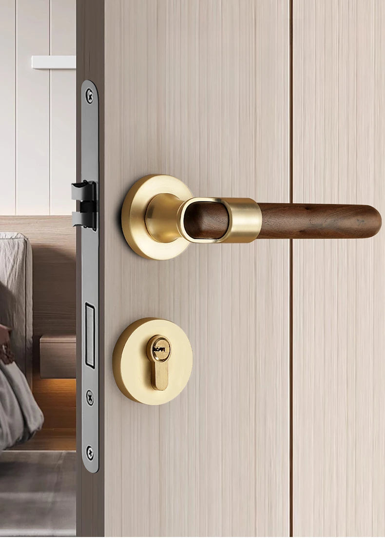 Walnoir Retro Houten Deurslot