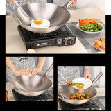 ChefMaster – Grote RVS Wokpan met Dubbele Handgrepen